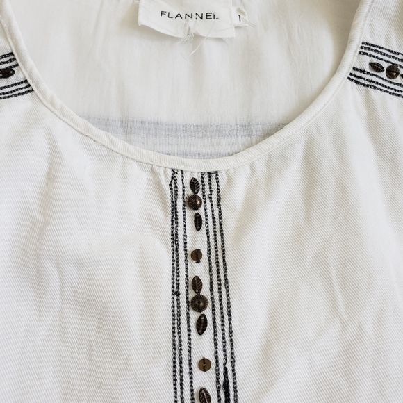 Anthropologie Embroidered Peplum Tank FLANNEL size Small - Picture 14 of 15